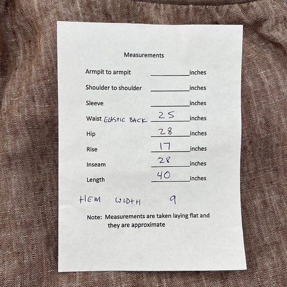 J Jill 100% Linen flat front high waisted pull on pants size 4X NWT - Picture 12 of 12